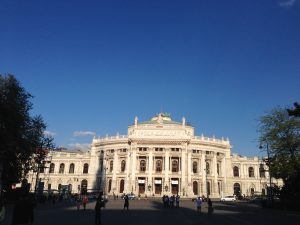 The Baroque revival exterior of Vienna's National Theatre.