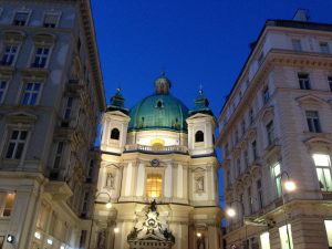 Baroque splendour of Peterskirche in the centre of Vienna